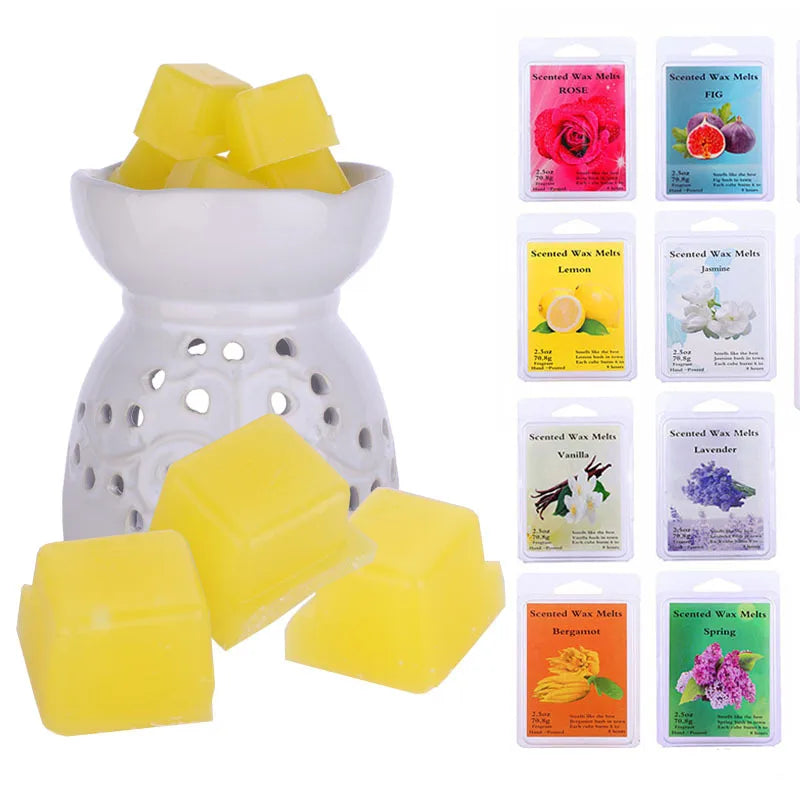 Solid Fragrant Wax Cubes Plant Essential Oil DIY Scented Candle Material Air Purifying Mood Relaxing Home Fragrance Wax Melts