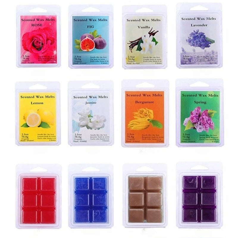 Solid Fragrant Wax Cubes Plant Essential Oil DIY Scented Candle Material Air Purifying Mood Relaxing Home Fragrance Wax Melts