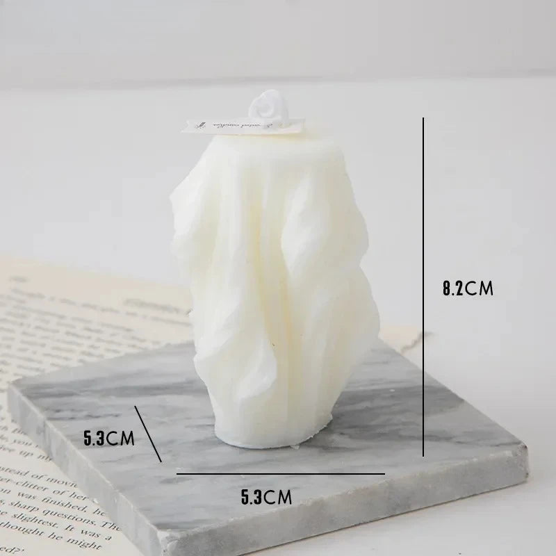Swirl Scented Candles Aesthetic Unique Spiral Curve Aromatic Home Decorative Candles Smokeless in Colored Room Decor
