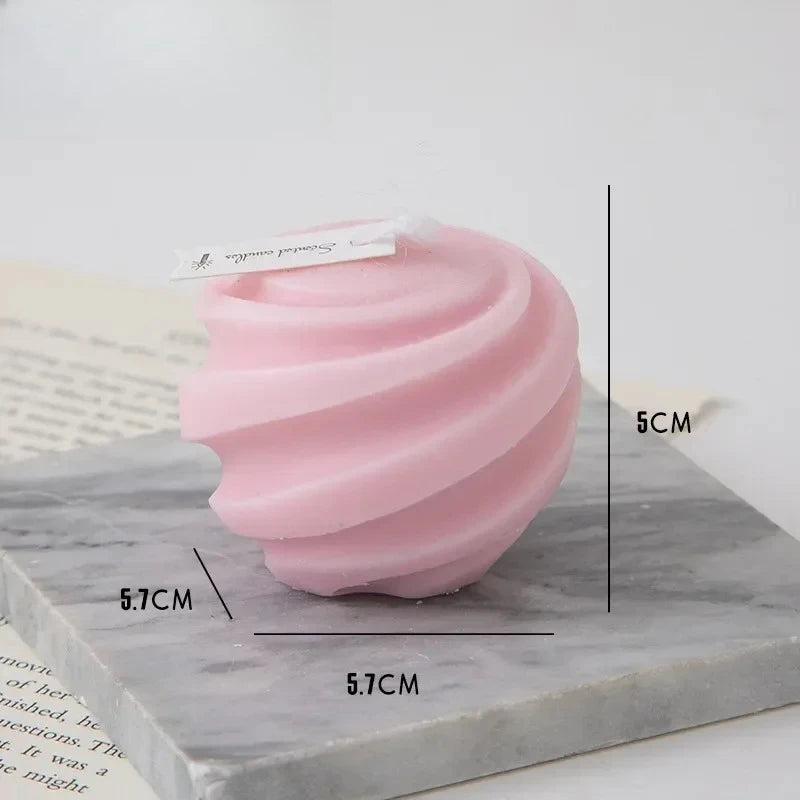 Swirl Scented Candles Aesthetic Unique Spiral Curve Aromatic Home Decorative Candles Smokeless in Colored Room Decor