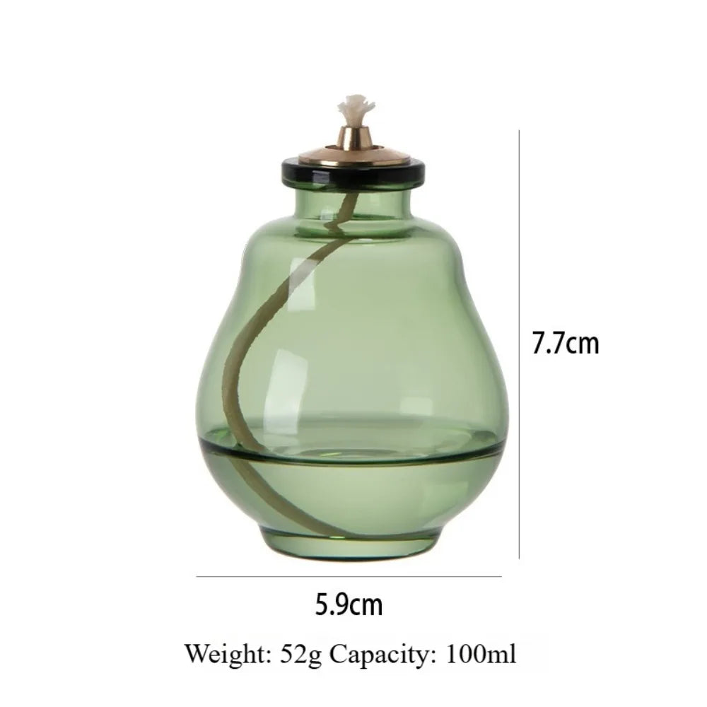 Creative Aromatherapy Candles Glass Coloful Small Oil Lamps Modern Home Decorative Ornaments Indoor Outdoor Oil Lamps