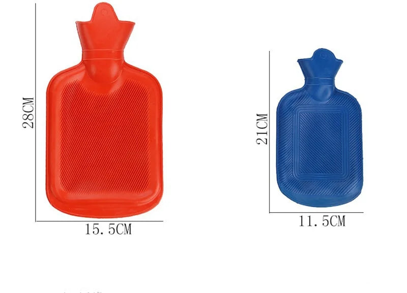 500/1000/1750/2000ML Thick Hot Water Bottles Winter Warm for Girls Women Pain Relief Bed Hand Feet Hot Water Bag Color Random