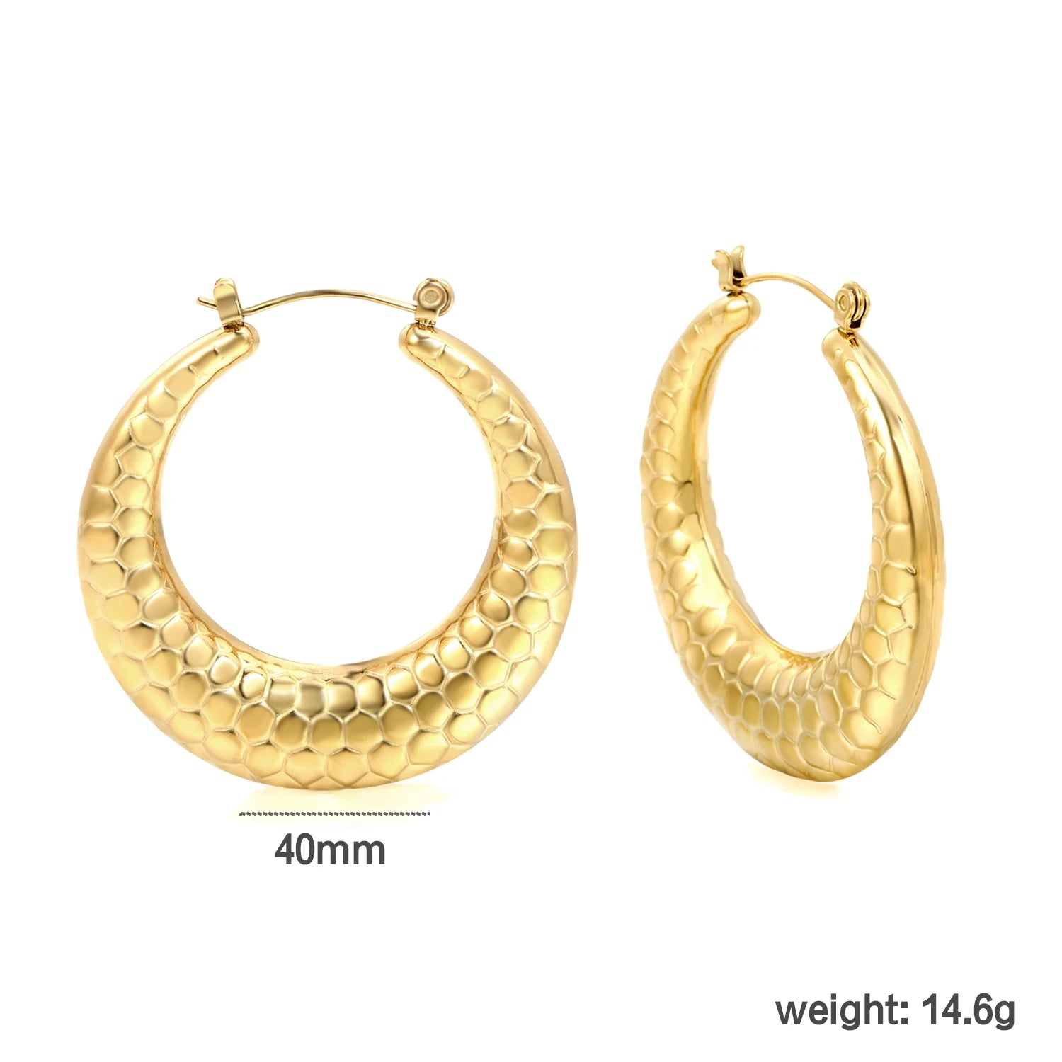 ASONSTEEL Fashion Luxury Exaggerated Circular Snake Hoop Earrings Pattern Serpentine Stainless Steel Jewelry Party Unique Design
