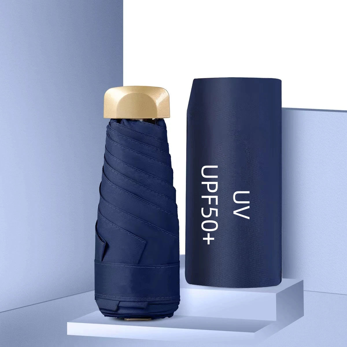 80% Off Mini UV Umbrella Small Pocket Travel Rain Parasol Vinyl Folding Sun Shade Umbrella UPF50+ Portable Capsule Umbrellas 우산