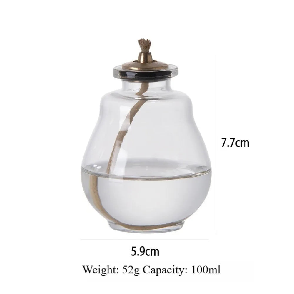 Creative Aromatherapy Candles Glass Coloful Small Oil Lamps Modern Home Decorative Ornaments Indoor Outdoor Oil Lamps
