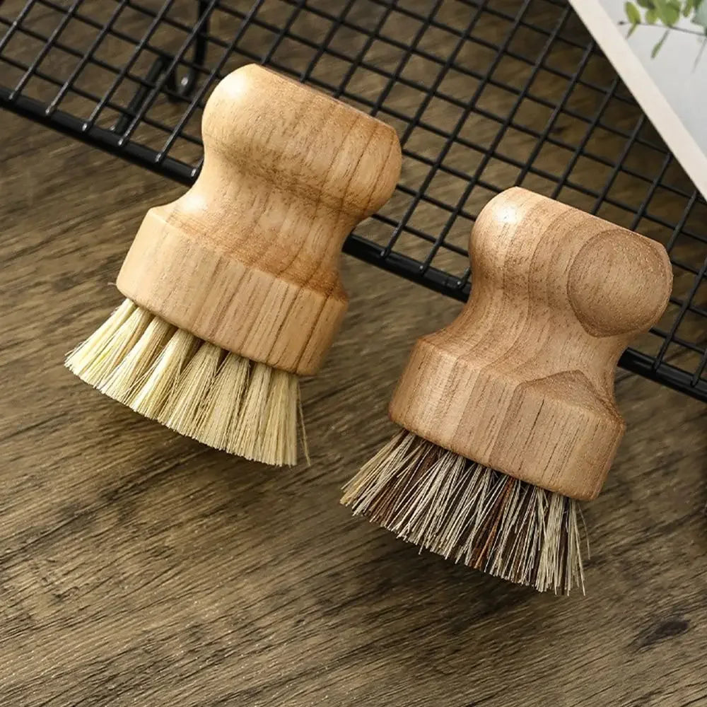 2pcs/set Kitchen Cleaning Brush Wooden Dish Brush with Natural Sisal and Coconut Durable Portable Eco Friendly Zero Waste