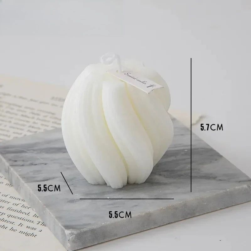 Swirl Scented Candles Aesthetic Unique Spiral Curve Aromatic Home Decorative Candles Smokeless in Colored Room Decor