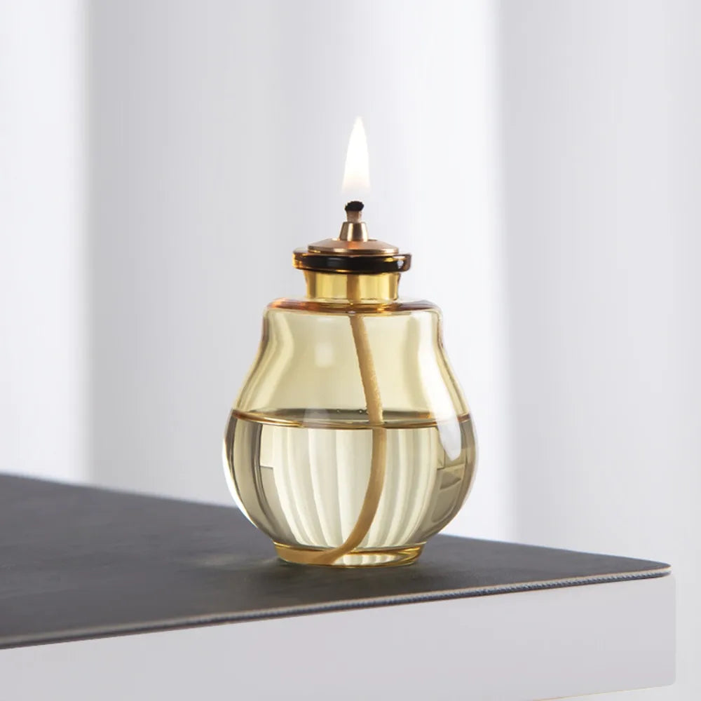 Creative Aromatherapy Candles Glass Coloful Small Oil Lamps Modern Home Decorative Ornaments Indoor Outdoor Oil Lamps
