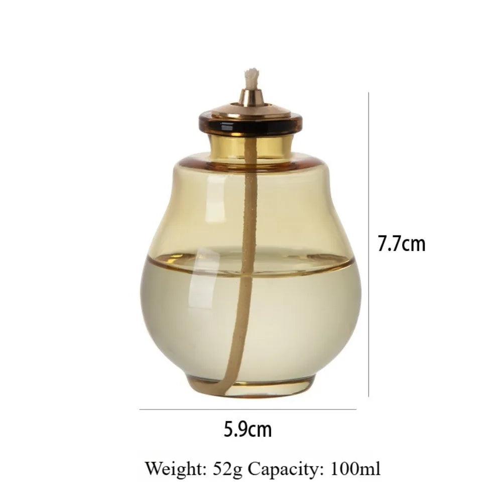 Creative Aromatherapy Candles Glass Coloful Small Oil Lamps Modern Home Decorative Ornaments Indoor Outdoor Oil Lamps
