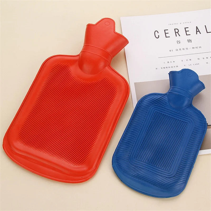 500/1000/1750/2000ML Thick Hot Water Bottles Winter Warm for Girls Women Pain Relief Bed Hand Feet Hot Water Bag Color Random