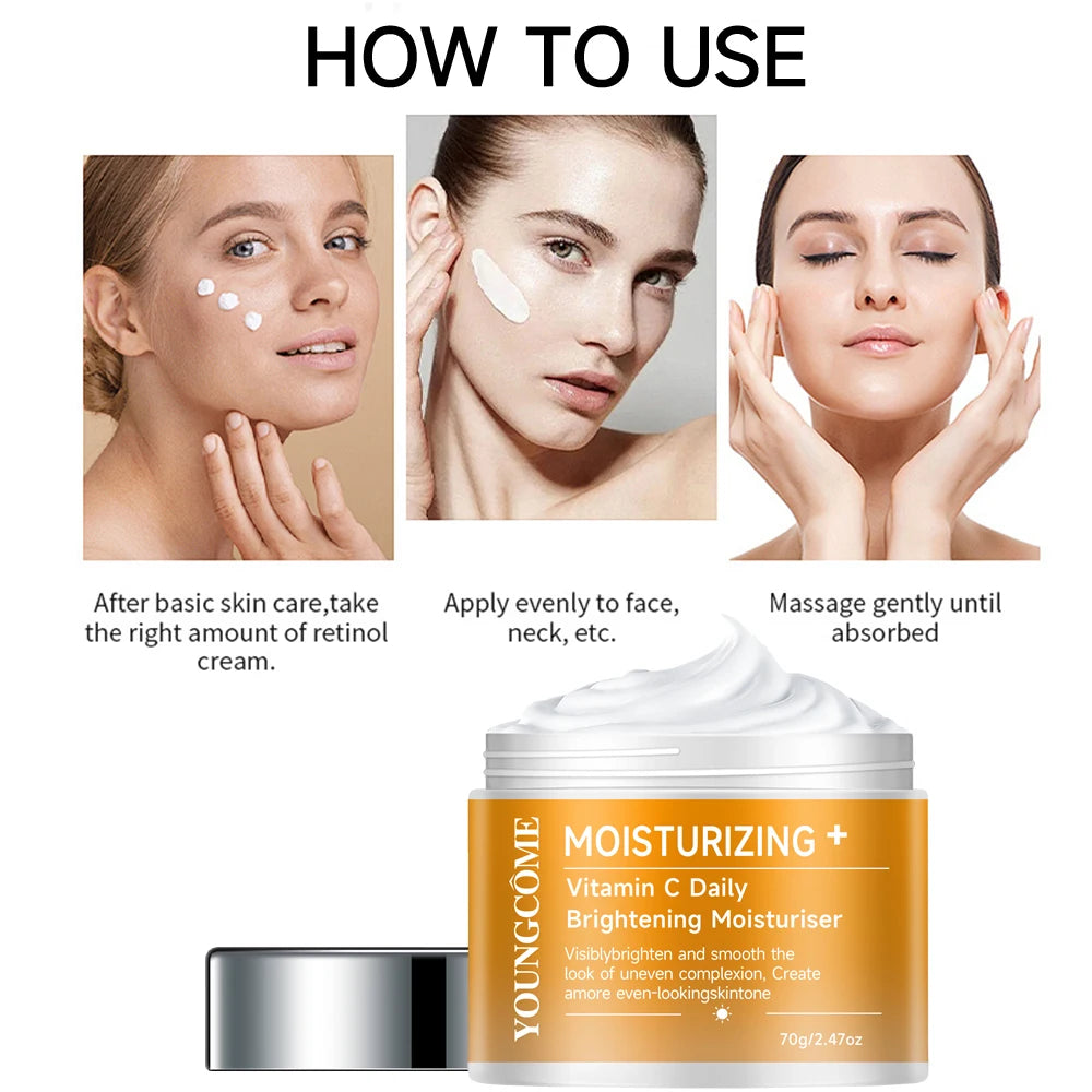 Vitamin C Brightening Face Cream - Daily Hydration Visibly brighten and smooth the look of uneven complexion 40/70g