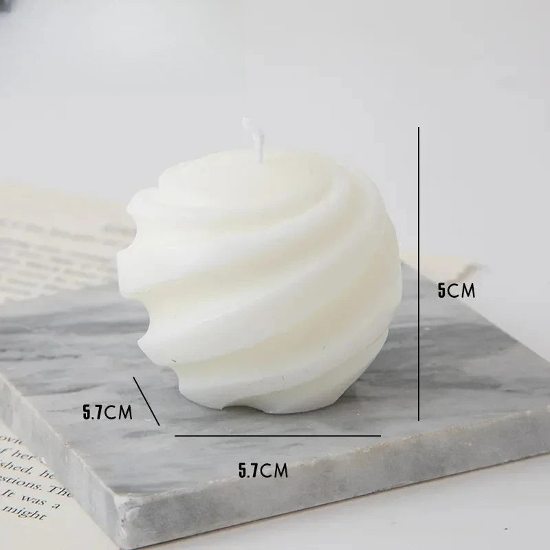 Swirl Scented Candles Aesthetic Unique Spiral Curve Aromatic Home Decorative Candles Smokeless in Colored Room Decor