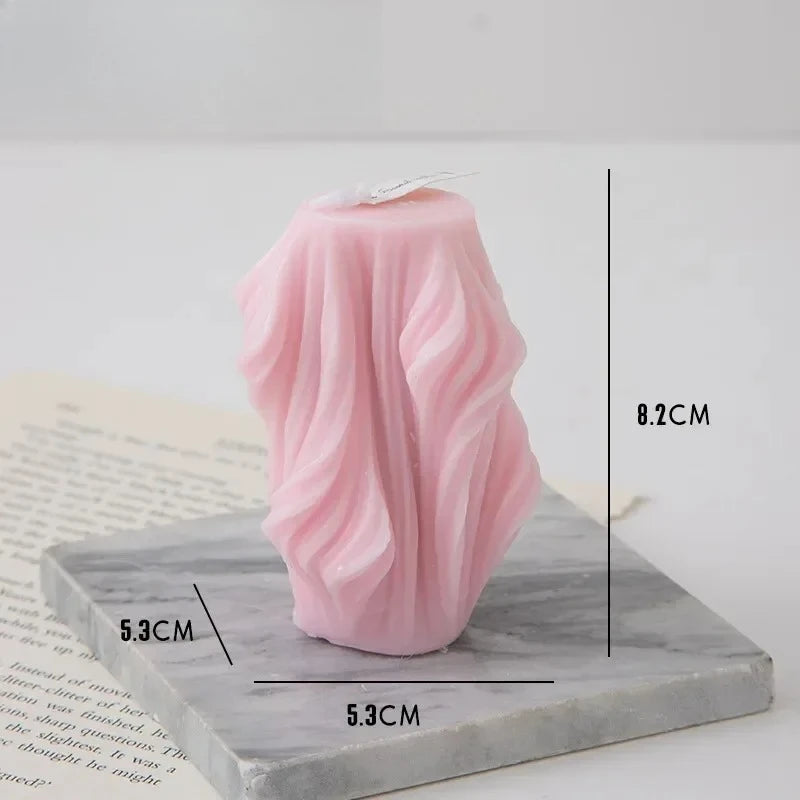 Swirl Scented Candles Aesthetic Unique Spiral Curve Aromatic Home Decorative Candles Smokeless in Colored Room Decor