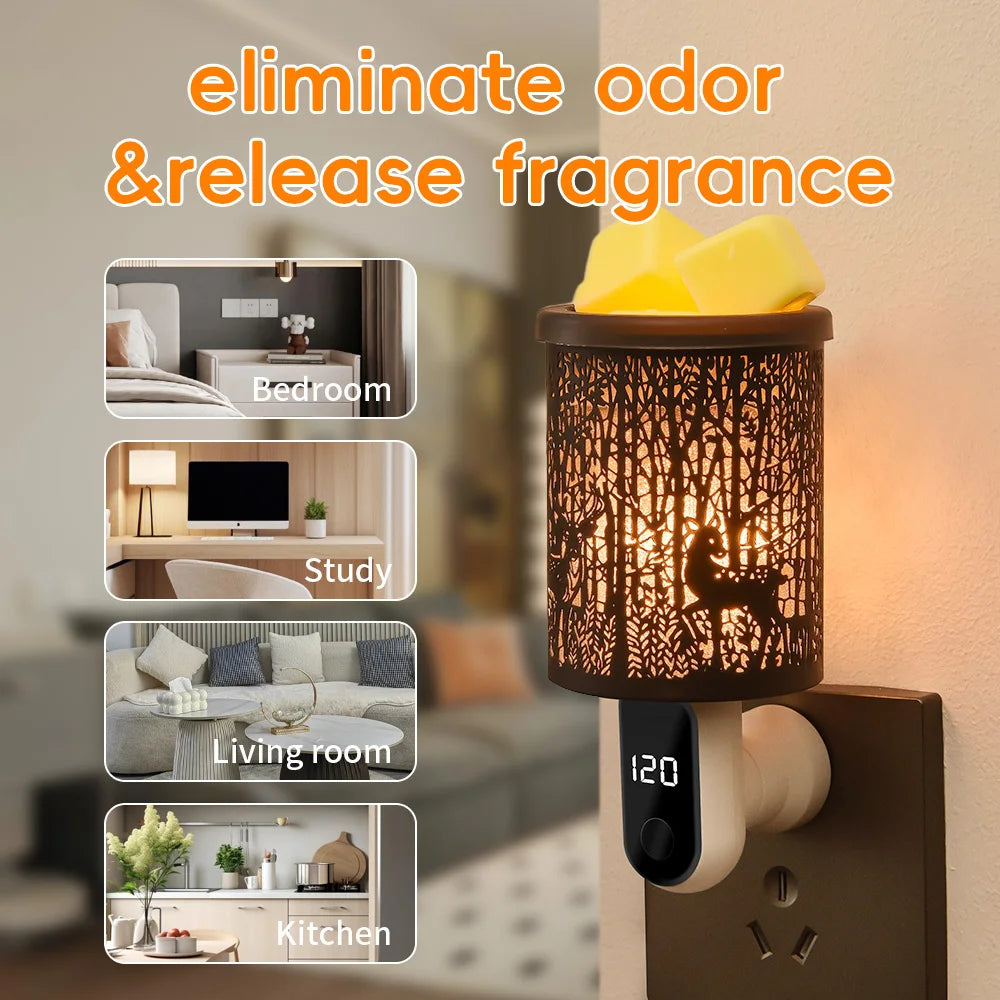 Scented Wax Melting Burner Aromatherapy Wax Melt Warmer Indoors Electric Fragrance Diffuser Home Wax Melt Warmer Decor US Plug